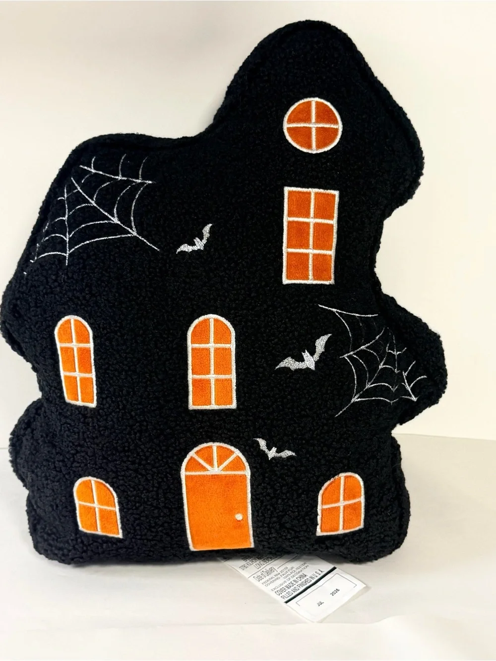 Kids Halloween Haunted House Costume Pillow - Black & Orange